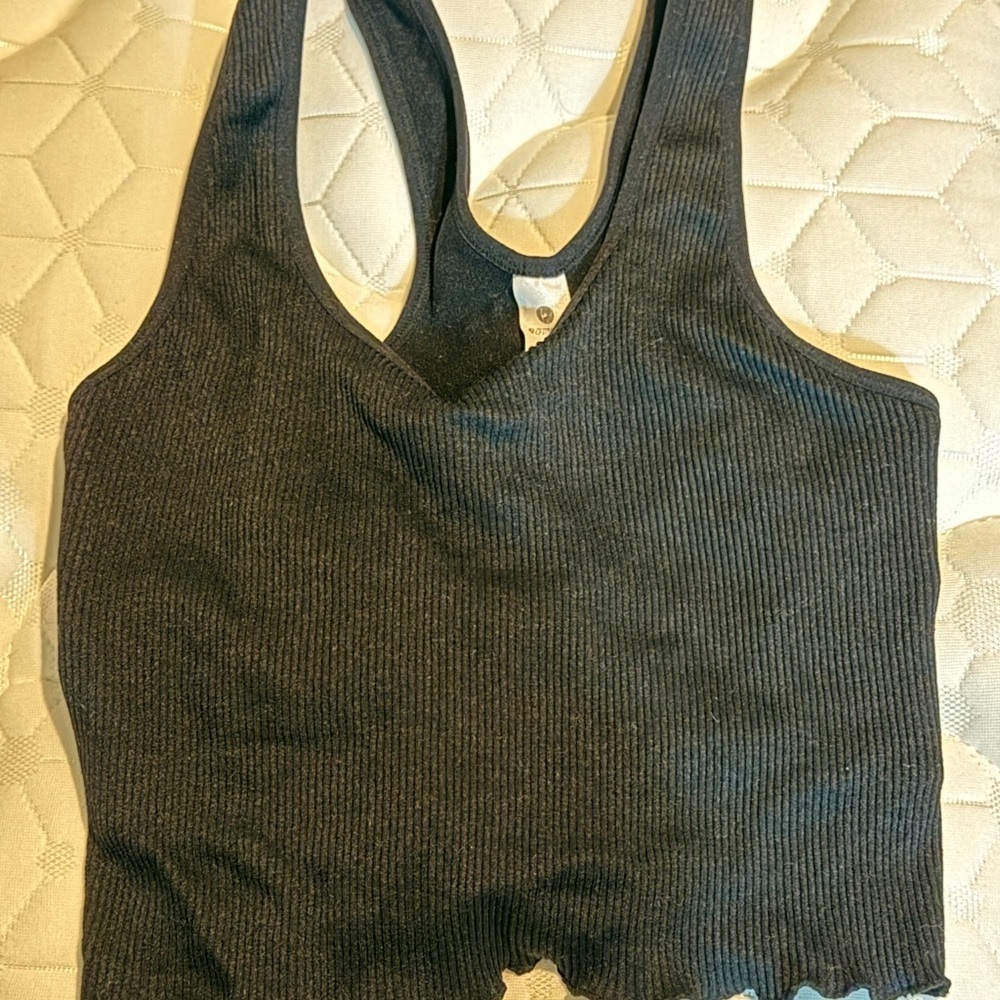 90 Degree By Reflex Black Ribbed Crop Top 3 Pack